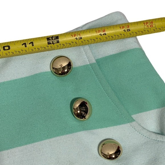 STS Sails to Sable Women’s Mint Green Striped Sailor Zip Back Pocket Shorts SZ S - Picture 5 of 8